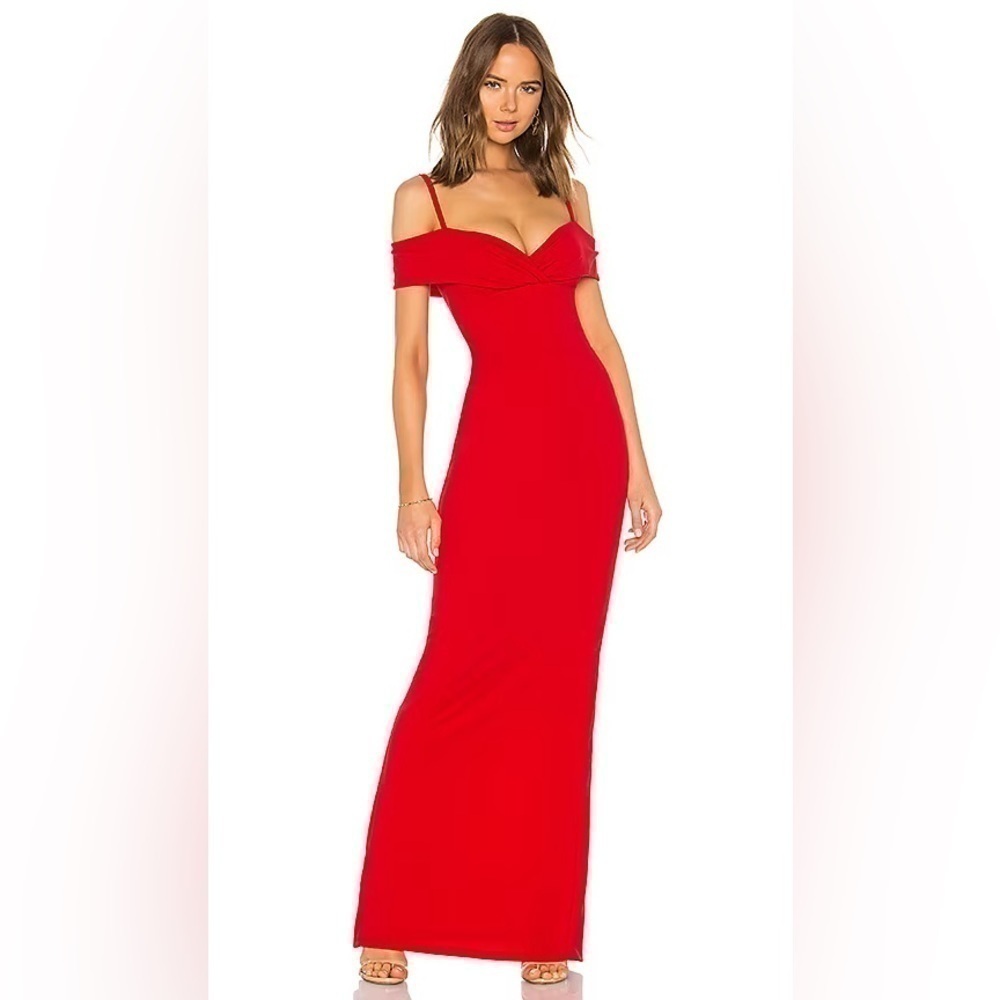 Revolve Phoenix long maxi Gown holiday formal dress Size S Red classic NWT - Picture 5 of 12